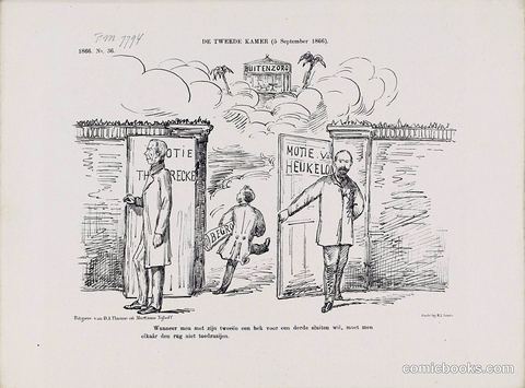 Satirical Print on Thorbecke and Van Heukelom