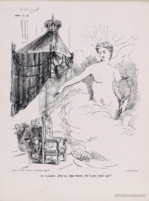 Dutch Political Satire on Royal Prerogative, 1866