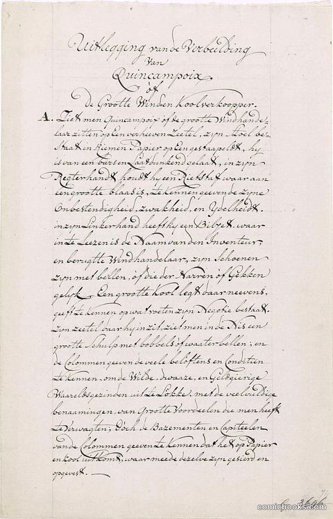 Verklaring bij de tekening Quincampoix of de grote Wind en Koolverkoper