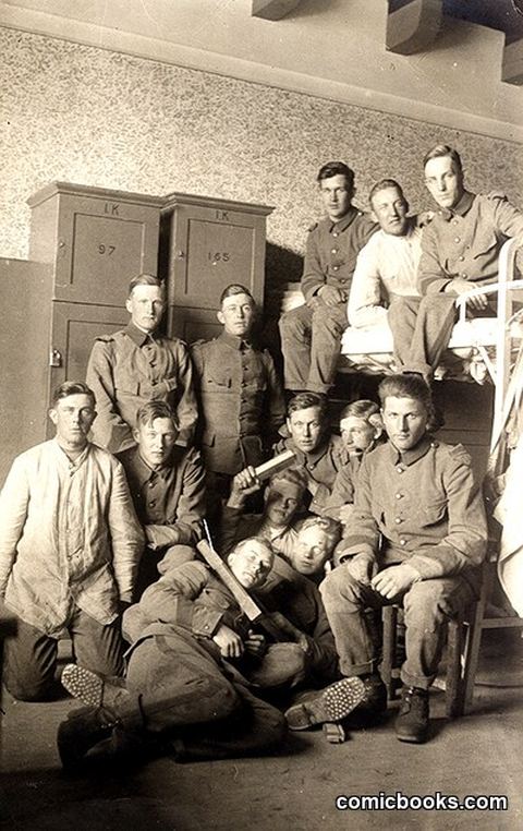 Military Barracks Group Portrait