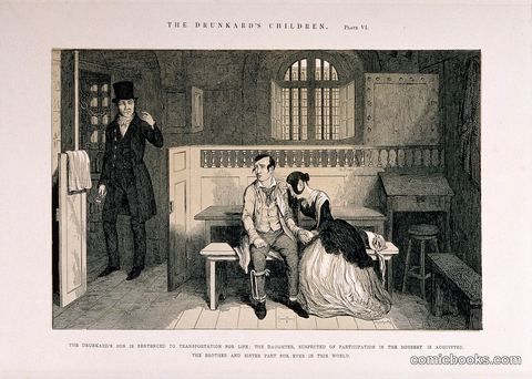 The Drunkard's Children, Plate VI: The Brother Sentenced, the Sister Acquitted
