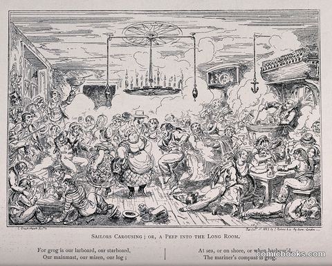 Sailors Carousing; or, a Peep into the Long Room
