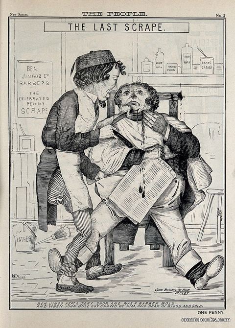 John Bull Being Cut by a Barber