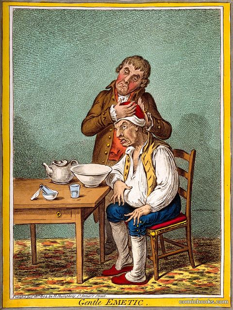 *Gentle Emetic*, after James Gillray