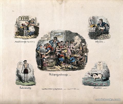 Phrenological Propensities, 1826