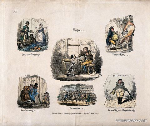 Six Vignettes Illustrating Phrenological Propensities