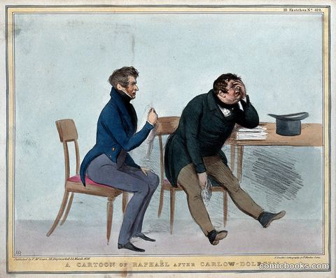 A Cartoon of Raphael and Daniel O'Connell Crying