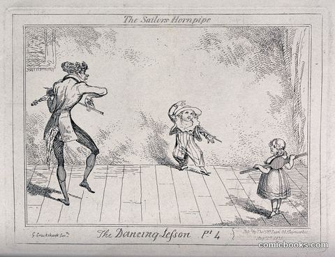 The Dancing Lesson, Plate 4 — The Sailor's Hornpipe