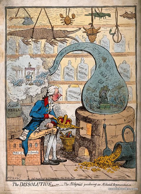 The Dissolution, or The Alchymist Producing an Ætherial Representation