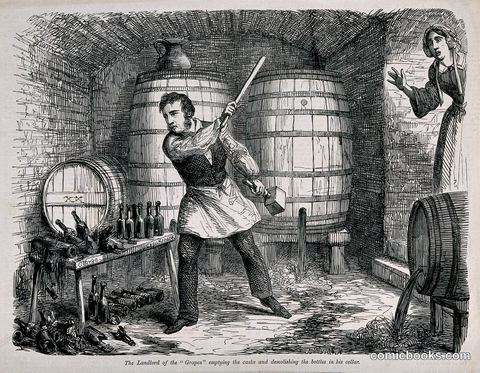 A Landlord Empties His Casks and Demolishes His Bottles