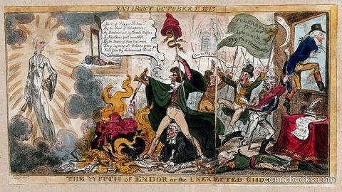 Sir Francis Burdett Conjuring Up a Ghost, Expecting Lord Edward Fitzgerald but Receiving William Pitt the Younger
