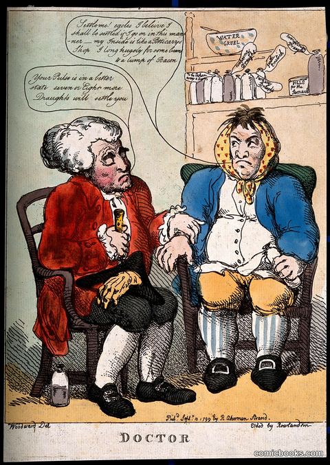 A Doctor Prescribing Continuation of Treatment to His Reluctant Patient
