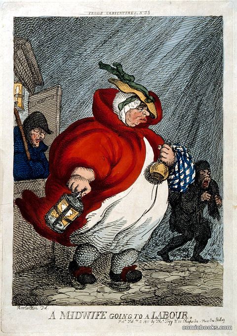 A Midwife Going to a Labour