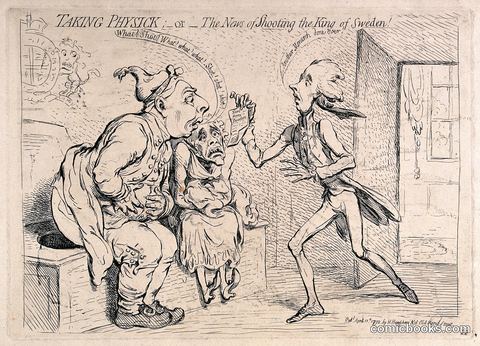 Taking Physick: or—The News of Shooting the King of Sweden
