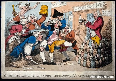 Mercury and His Advocates Defeated, or Vegetable Intrenchment