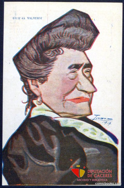Caricatura de la actriz Balbina Valverde