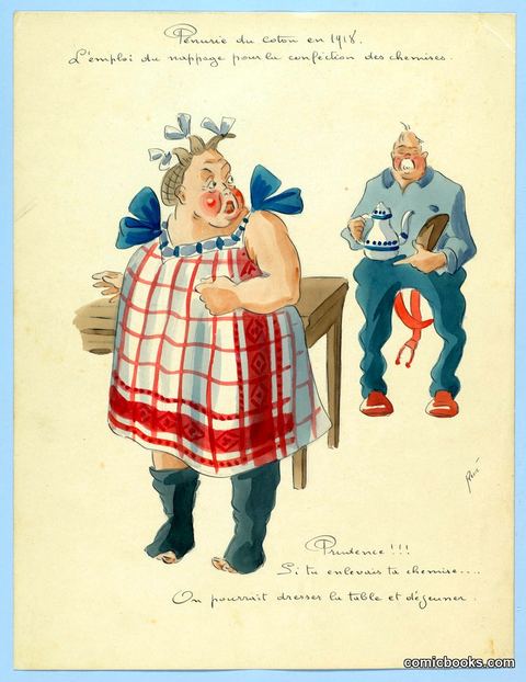 Penurie du coton en 1918 [Cotton Shortage in 1918]