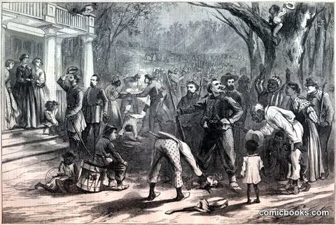 Arrival of a Federal Column at a Planter's House in Dixie