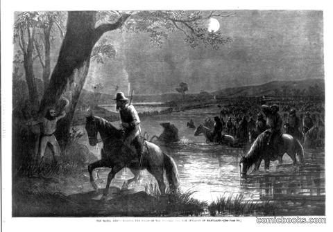 Confederate Army Crossing the Potomac for the Invasion of Maryland