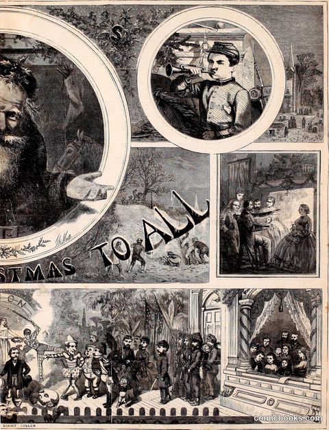 Christmas to All — Thomas Nast's Holiday Plate, Harper's Weekly