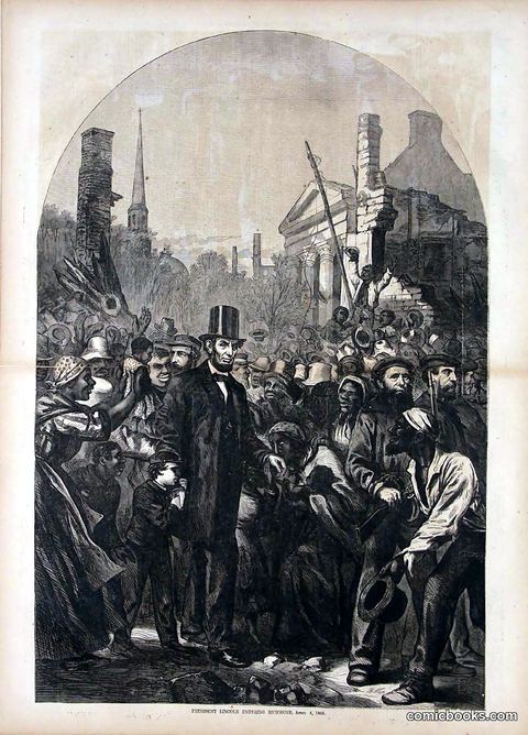 President Lincoln Entering Richmond, April 4, 1865