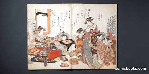 Courtesans of the Yoshiwara, from an Album of Their Verse and Calligraphy