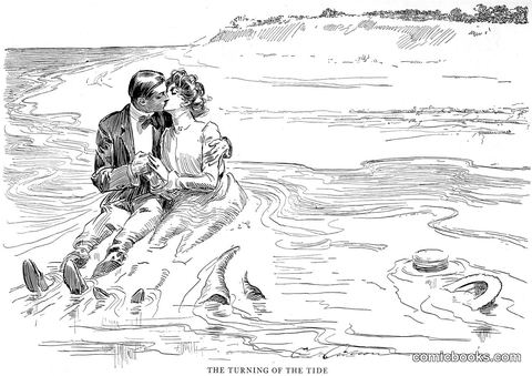 Charles Dana Gibson, "The Turning of the Tide" (1900)