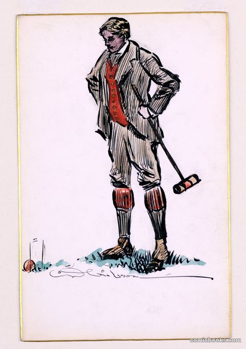 Young Man at Croquet