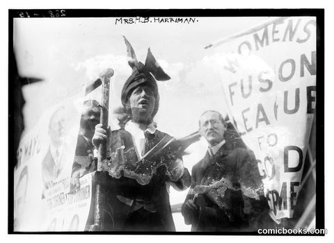 Mrs. H.B. Harriman at a Women's Fusion League Rally