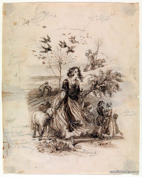 Shepherdess (preparatory drawing)