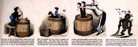 Münchener Bilderbogen: The Syrup Barrel (Plate 3 of 4)