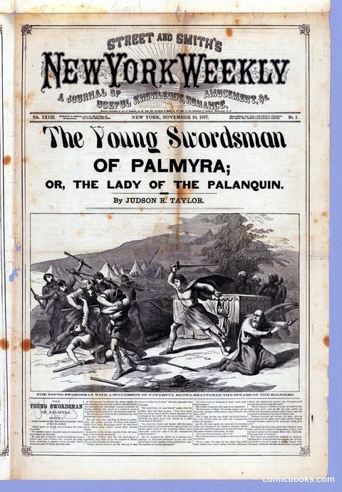 Street & Smith's New York Weekly: 'The Young Swordsman of Palmyra'