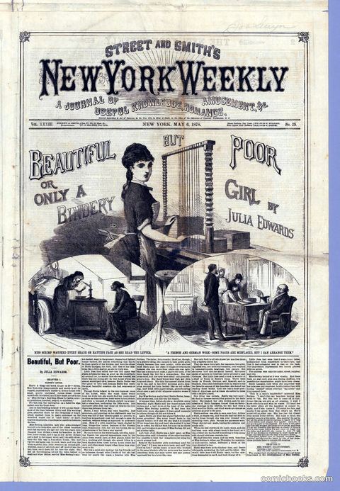 Street & Smith's New York Weekly: 'Beautiful, But Poor: A Girl' by Julia Edwards