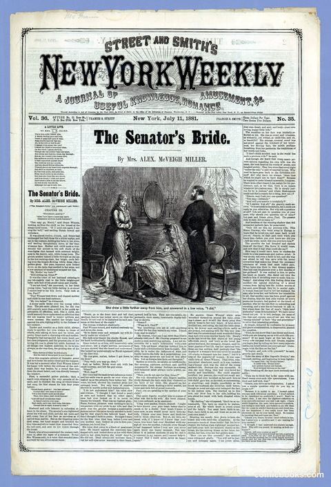 Street & Smith's New York Weekly: 'The Senator's Bride'