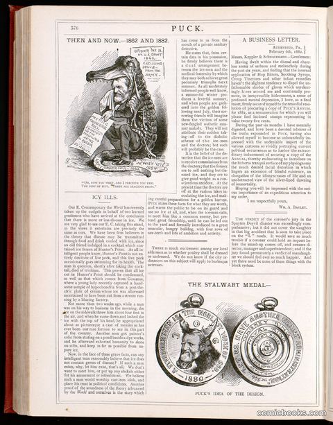 Then and Now — 1862 and 1882 / The Stalwart Medal
