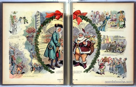 Father Knickerbocker Welcomes Santa Claus to the New York Underground, 1904