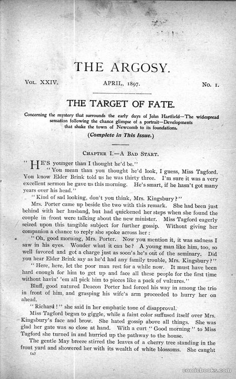 The Argosy, Vol. XXIV, No. 1
