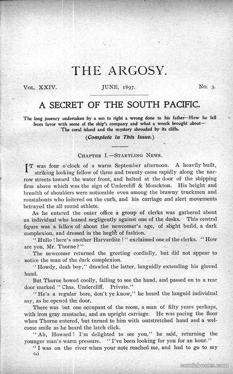 The Argosy, Vol. XXIV, No. 3
