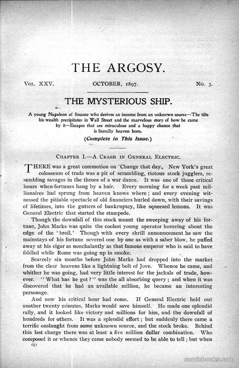 The Argosy, Vol. XXV, No. 3