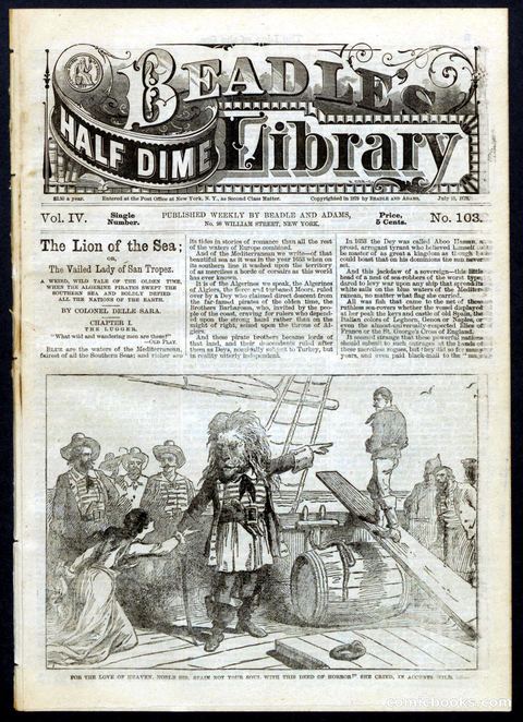 Beadle's Half Dime Library, No. 103