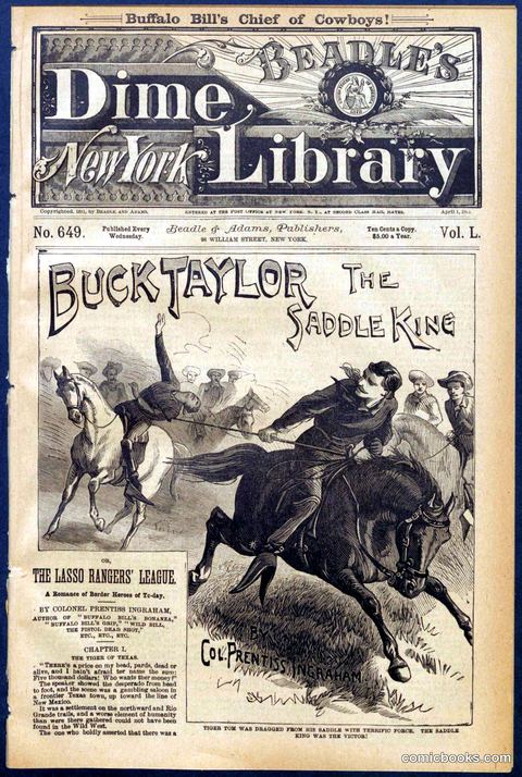 Beadle's Dime Library No. 649: Buck Taylor the Saddle King