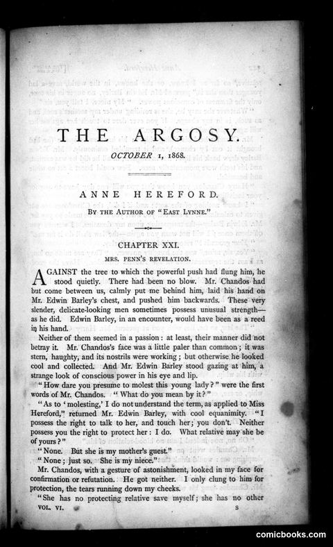 The Argosy, Vol. VI