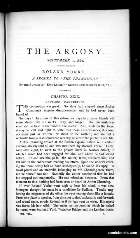 The Argosy, Vol. VIII