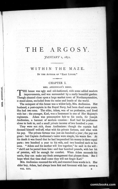 The Argosy, Vol. XIII