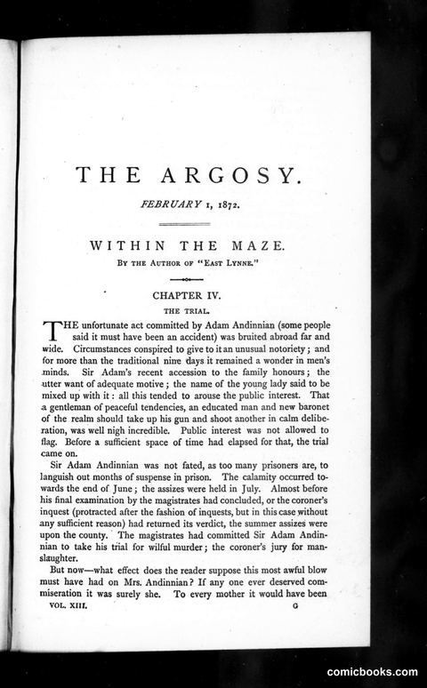 The Argosy, Vol. XIII