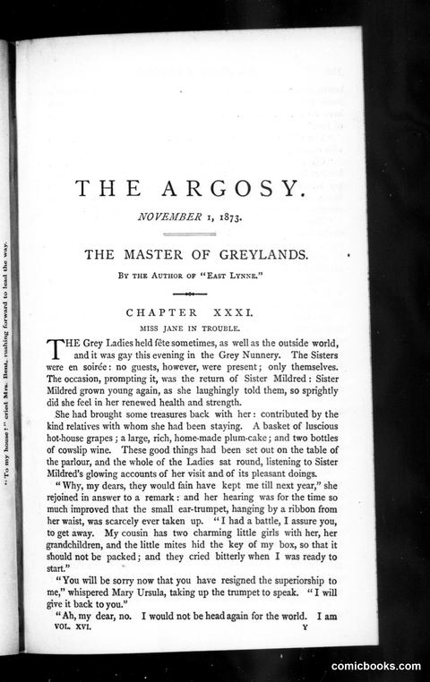The Argosy, Vol. XVI