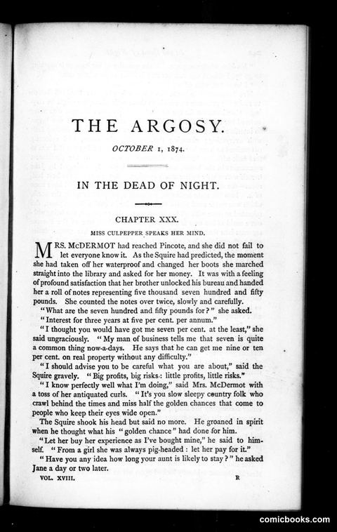 The Argosy, Vol. XVIII