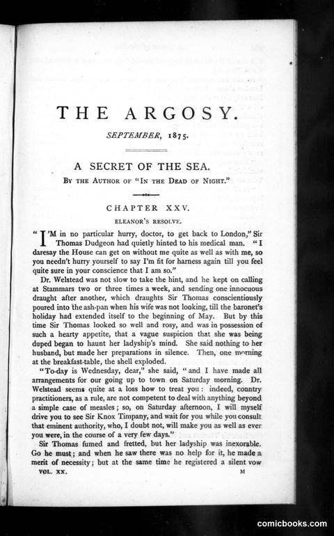 The Argosy, Vol. 20