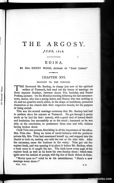 The Argosy, Vol. 21