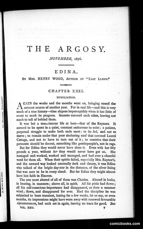 The Argosy, Vol. 22